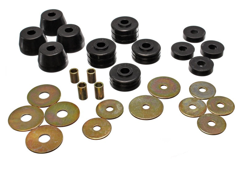 Energy Suspension D100-300 2&4Wd Body Mounts - Black Energy Suspension Bushing Kits AXOPROS