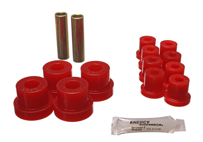 Energy Suspension Jeep Spring Bushing Set - Red Energy Suspension Bushing Kits AXOPROS