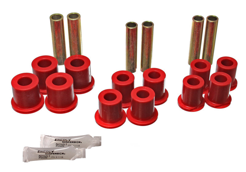 Energy Suspension Spring Bushings - Red Energy Suspension Bushing Kits AXOPROS
