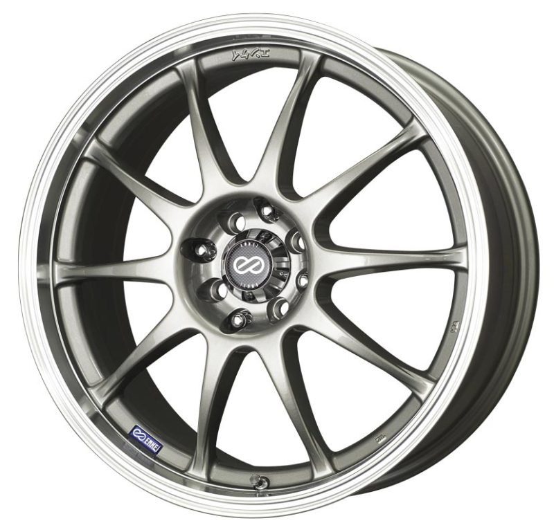Enkei J10 16x7 4x100/108 42mm Offset 72.62mm Bore Dia Silver w/ Machined Lip Wheel Enkei Wheels - Cast AXOPROS