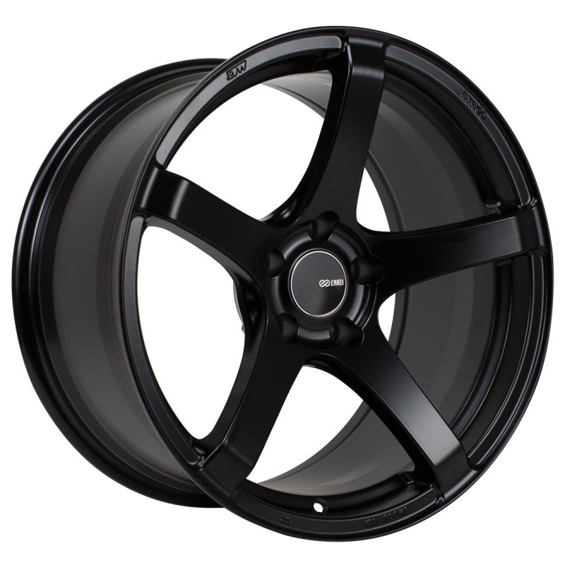 Enkei Kojin 18x9.5 15mm Offset 5x114.3 Bolt Pattern 72.6mm Bore Dia Matte Black Wheel Enkei Wheels - Cast AXOPROS
