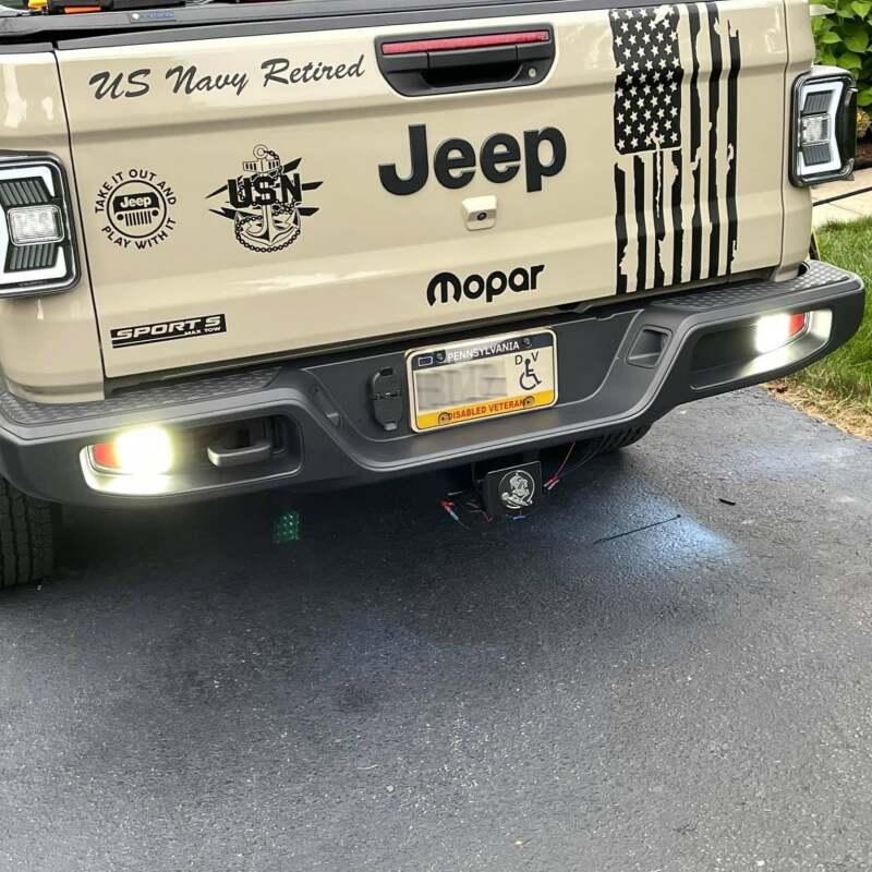 Oracle Jeep Gladiator JT Rear Bumper LED Reverse Lights w/ Plug & Play Harness - 6000K ORACLE Lighting Tail Lights  AXOPROS
