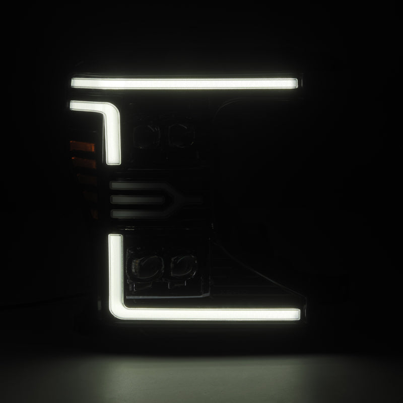 AlphaRex 20-22 Ford F-250/350/450 SD NOVA-Series LED Proj Headlights Alpha-Bk w/Acv Light SS & SBDRL AlphaRex Headlights AXOPROS