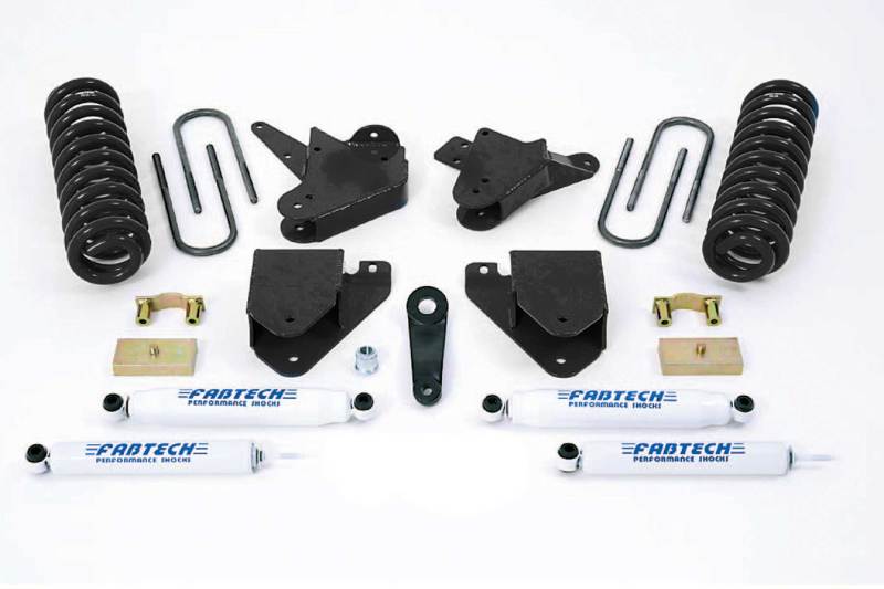 Fabtech 01-04 Ford F250/350 2WD 6in Basic Sys w/Perf Shks Fabtech Lift Kits AXOPROS