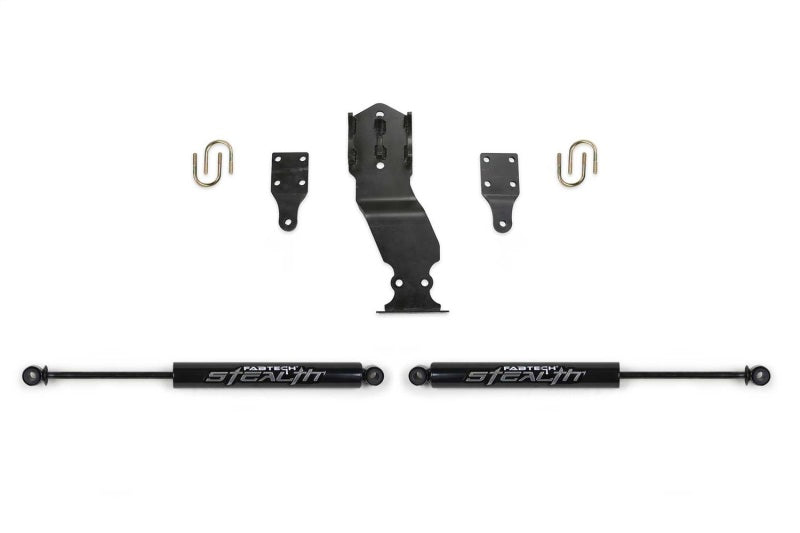 Fabtech 17-20 Ford Superduty 4WD Stealth Dual Steering Stabilizer Kit Fabtech Steering Stabilizer AXOPROS