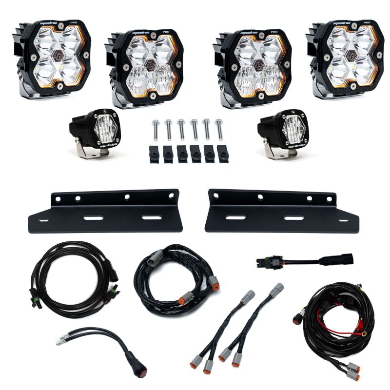 Baja Designs Baja Designs 21-25 Ford Raptor Squadron Pro 2.0/S1 Fog Pocket Kit (Multi Patterns) - Clear Fog Lights aftermarket performance part