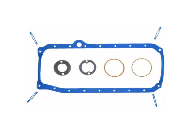 Fel-Pro 85-86 Chevy C10 Engine Oil Pan Gasket Set - PermaDry Molded Rubber Oil Pan SnapUps Included Fel-Pro Gasket Kits AXOPROS