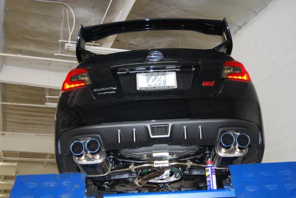 Invidia 15+ Subaru WRX/STI 4Dr Q300 Twin Outlet Rolled Titanium Burnt Quad Tip Cat-Back Exhaust Invidia Catback AXOPROS