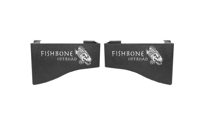 Fishbone Offroad 07-18 Jeep Wrangler JK 4 DR WheelWell Storage Bin - Black Textured Powdercoat Steel Fishbone Offroad Storage Racks AXOPROS