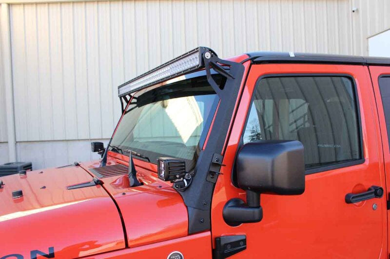 Fishbone Offroad 07-18 Jeep Wrangler JK 52In Light Bar Bracket Fishbone Offroad Light Mounts AXOPROS