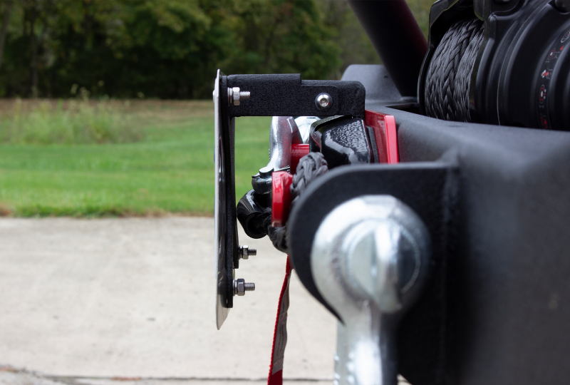 Fishbone Offroad 2018+ Jeep Wrangler JL - Black Aluminum Hawse Fairlead License Plate Mount Fishbone Offroad License Frame  AXOPROS