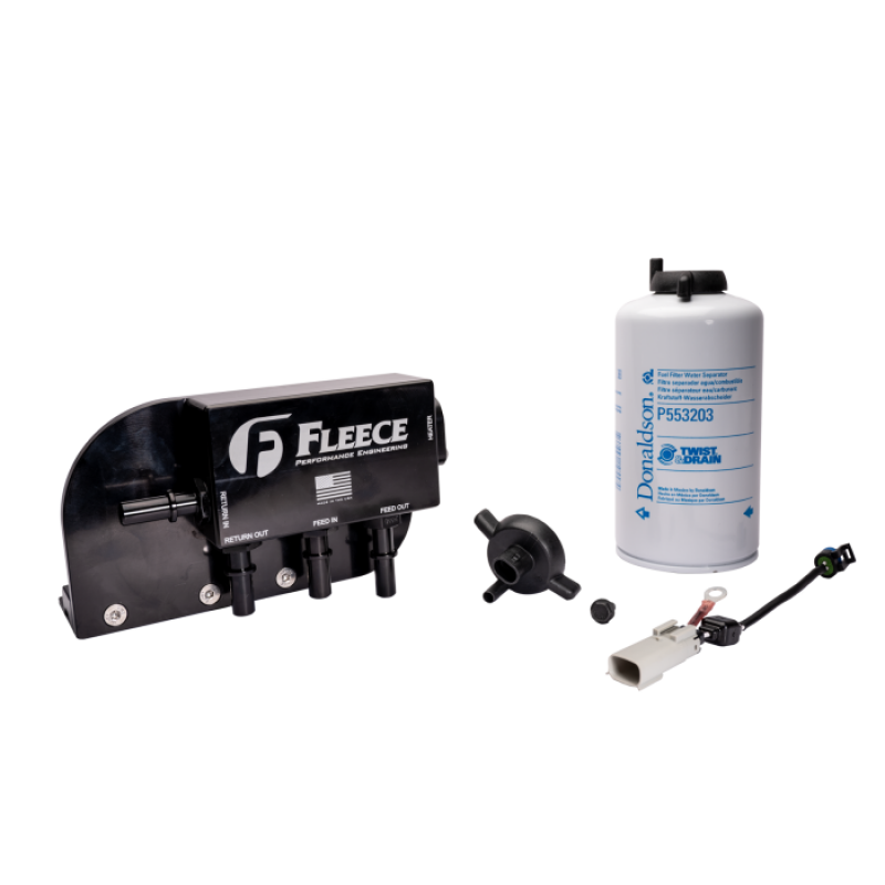 Fleece Performance 17-24 Ford F250-550 Powerstroke Under Bed Fuel Filter Assembly Fleece Performance Fuel Filters  AXOPROS