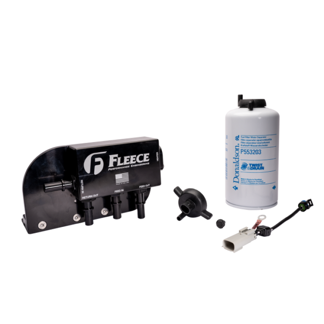 Fleece Performance 17-24 Ford F250-550 Powerstroke Under Bed Fuel Filter Assembly Fleece Performance Fuel Filters  AXOPROS