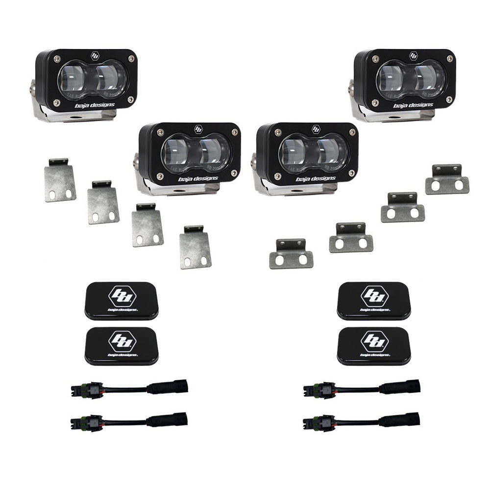 Ford Raptor S2 SAE Dual Fog Pocket Kit Baja Designs Fog Light Kit AXOPROS