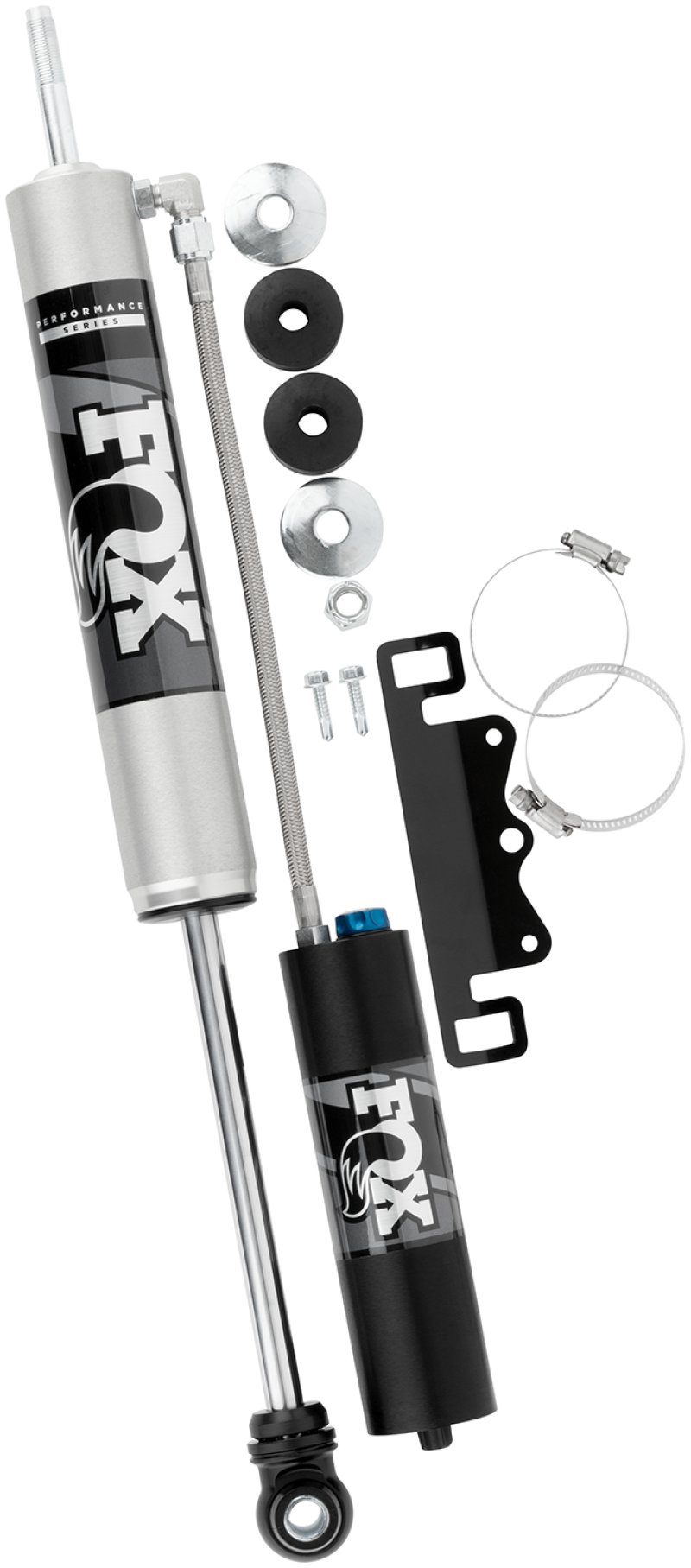 Fox 17-19 Ford F250/F350 2.0 Performance Series Remote Reservoir Adj. Front Shocks 0-1.5in Lift FOX Coilovers  AXOPROS