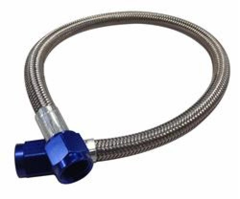 Fragola -4AN Hose Assembly Straight x Straight 36in Blue Nuts Nitrous Supply Line (3 Feet) Fragola Brake Line Kits AXOPROS
