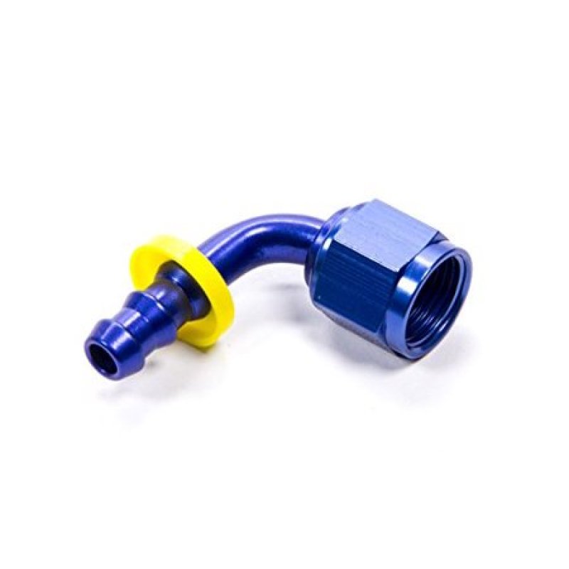 Fragola -8AN Nut x -6AN 90 Degree Push-Lite Hose End For Fuel Cell Conversion - Black Fragola Fittings AXOPROS