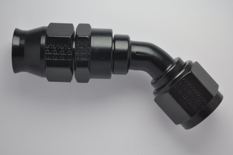 Fragola -8AN Real Street x 45 Degree Hose End Black For PTFE Hose Fragola Fittings AXOPROS