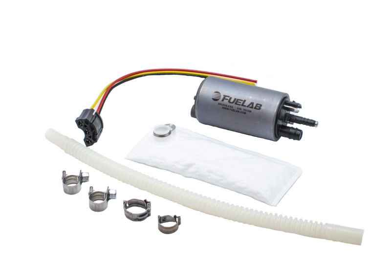 Fuelab 496 In-Tank Brushless Fuel Pump w/9mm Barb & 6mm Barb Siphon - 500 LPH Fuelab Fuel Pumps AXOPROS
