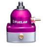 Fuelab 515 EFI Adjustable FPR 25-90 PSI (2) -6AN In (1) -6AN Return - Purple Fuelab Fuel Pressure Regulators  AXOPROS