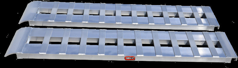Gen-Y Heavy-Duty 8ft Aluminum Loading Ramps 15in x 96in 5K Capacity Per Ramp - Pair GEN-Y Hitch Ramps AXOPROS
