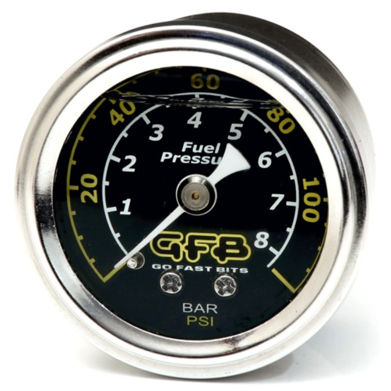 GFB Fuel Pressure Gauge (Suits 8050/8060) 40mm 1-1/2in 1/8MPT Thread 0-120PSI Go Fast Bits Fuel Pressure Regulators AXOPROS