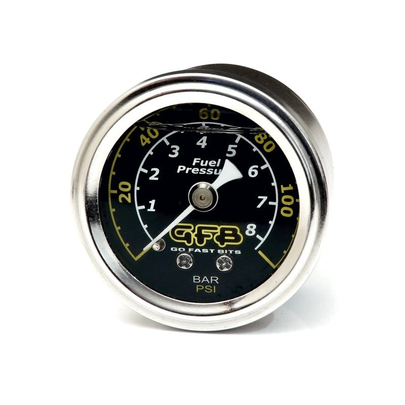GFB Fuel Pressure Gauge (Suits 8050/8060) 40mm 1-1/2in 1/8MPT Thread 0-120PSI Go Fast Bits Fuel Pressure Regulators AXOPROS