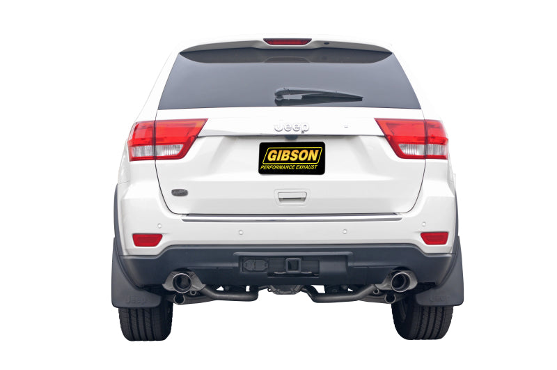 Gibson 11-18 Jeep Grand Cherokee Laredo 3.6L 2.25in Axle-Back Dual Exhaust - Stainless Gibson Axle Back AXOPROS