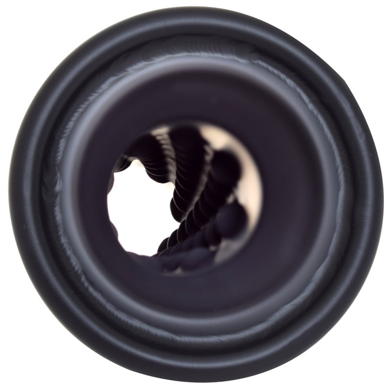 Gibson Rolled Edge Angle-Cut Muffler Quiet Tip - 4in OD/2.25in Inlet/12in Length - Black Ceramic Gibson Tips AXOPROS