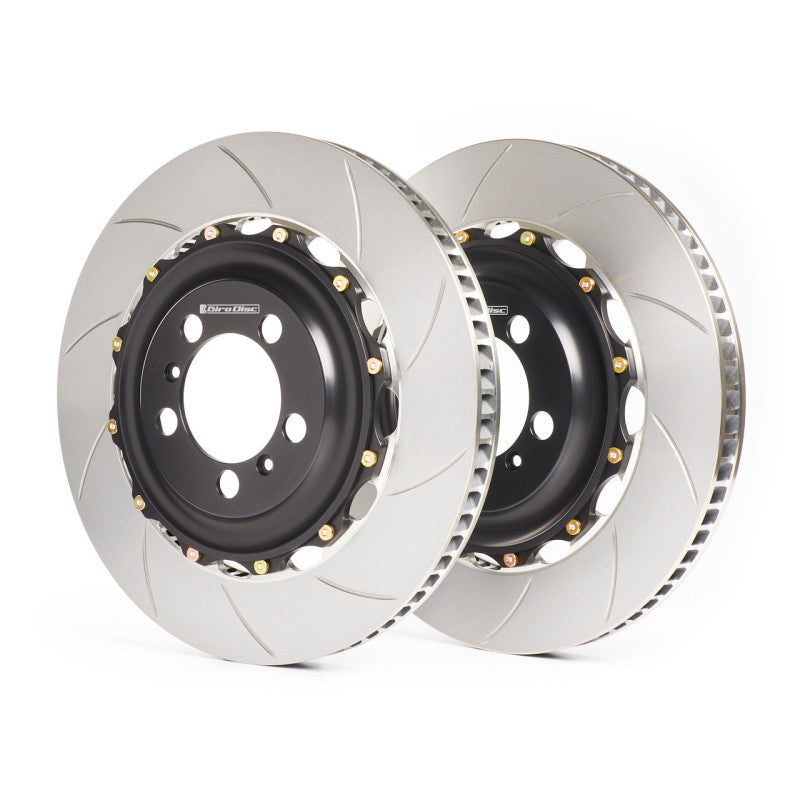 GiroDisc Audi B9 S4/S5/SQ5 Zinc Plated Slotted Front 2-Piece Rotors GiroDisc Brake Rotors - Slotted AXOPROS