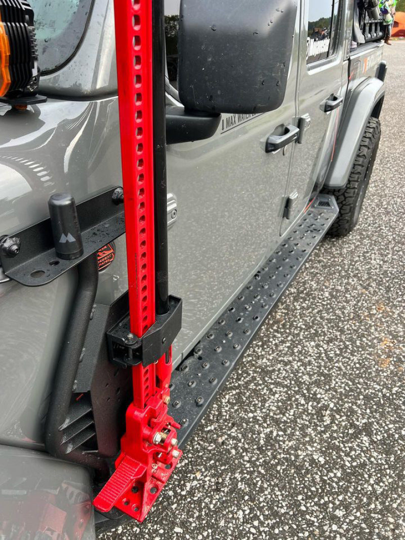 Go Rhino 18-24 Jeep Wrangler JL/JLU/JT Front Fender Jack Mount for Hi-Lift Jack - Tex. Blk Go Rhino Jacks AXOPROS
