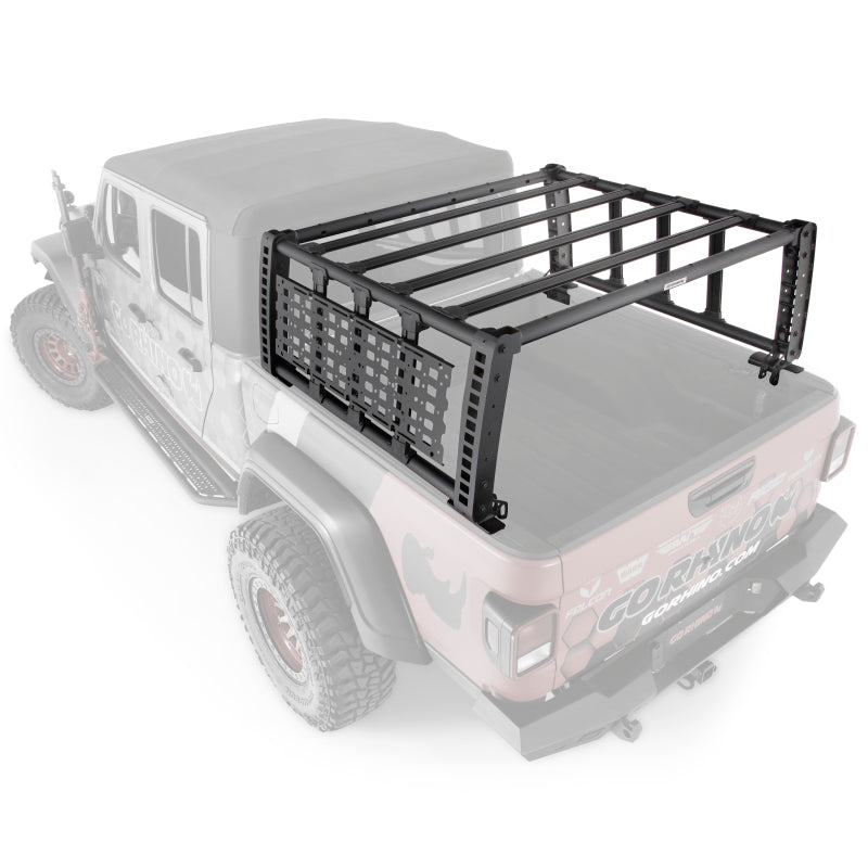Go Rhino 19-21 Jeep Gladiator XRS Overland Xtreme Rack - Black Go Rhino Truck Bed Rack AXOPROS