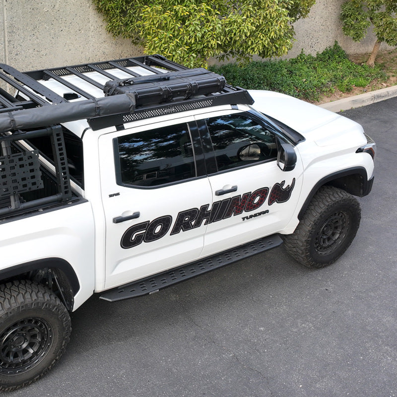 Go Rhino 22-23 Toyota Tundra CrewMax Ceros Low Profile Roof Rack - Tex. Blk Go Rhino Roof Rack AXOPROS