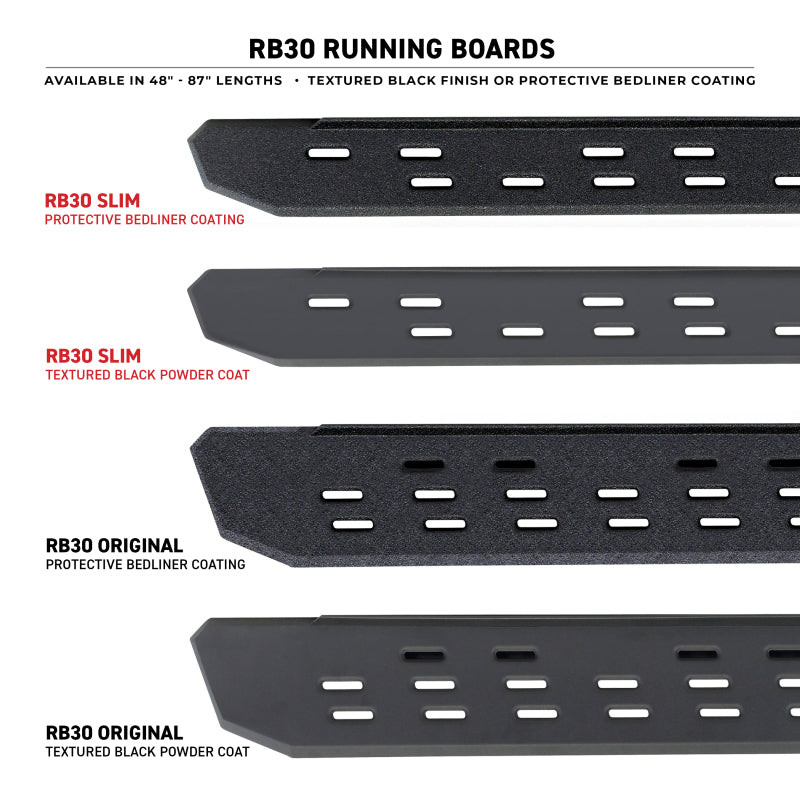 Go Rhino RB30 Running Boards 87in. - Bedliner Coating (Boards ONLY/Req. Mounting Brackets) Go Rhino Running Boards  AXOPROS