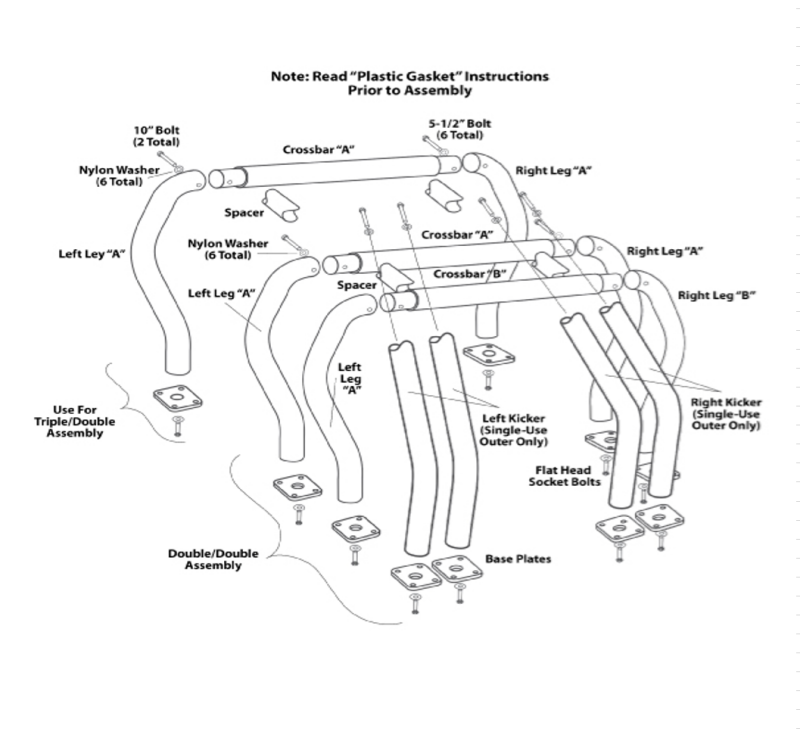 Go Rhino RHINO Bed Bar - Rear Main B bar - Black Go Rhino Bed Bars AXOPROS