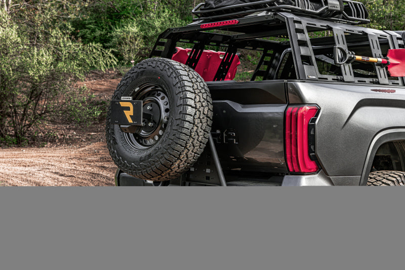 Go Rhino Swing-A-Way Hitch Mounted Tire Carrier (Lic. Plate Lights Not Included) - Textured Black Go Rhino Tire Carriers AXOPROS