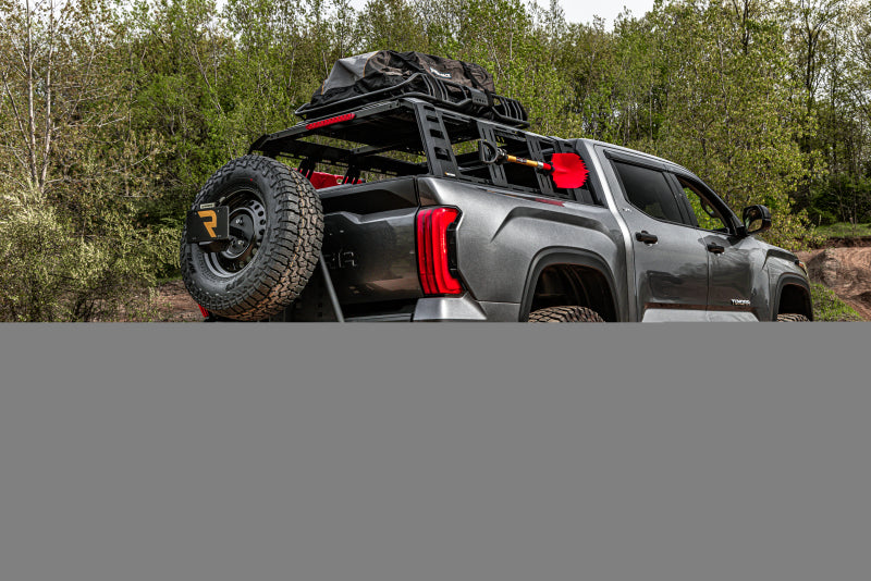 Go Rhino Swing-A-Way Hitch Mounted Tire Carrier (Lic. Plate Lights Not Included) - Textured Black Go Rhino Tire Carriers AXOPROS