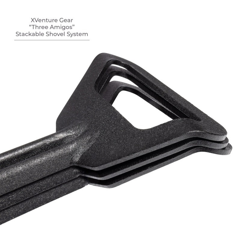 Go Rhino Xventure Gear Sharktooth Stackable Shovel - Textured Black