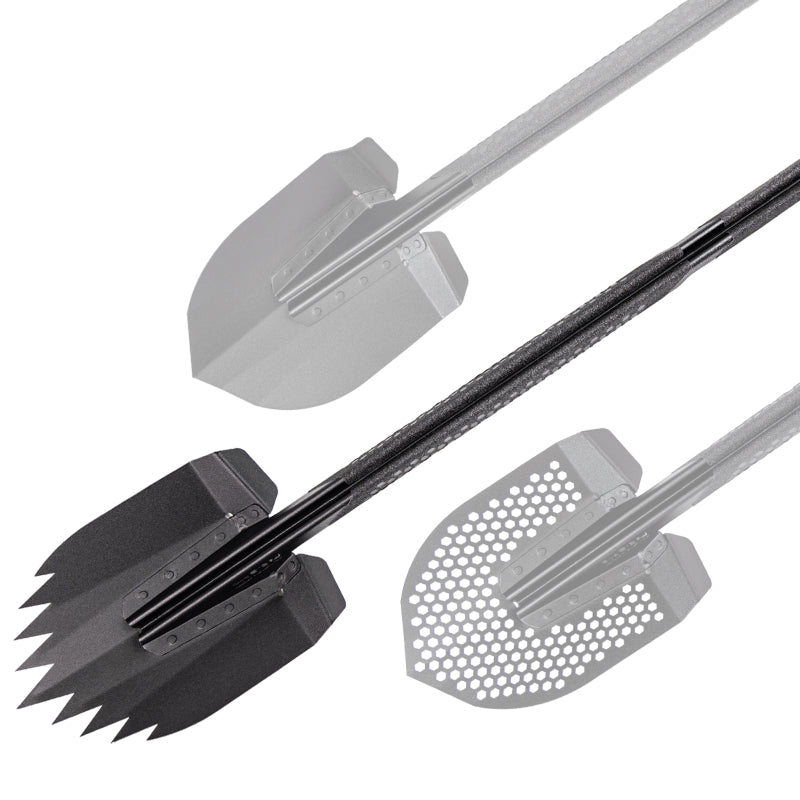 Go Rhino Xventure Gear Sharktooth Stackable Shovel - Textured Black