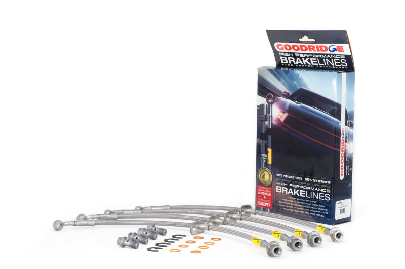 Goodridge 00-05 Toyota MR2 Spyder Stainless Steel Brake Line Kit Goodridge Brake Line Kits AXOPROS
