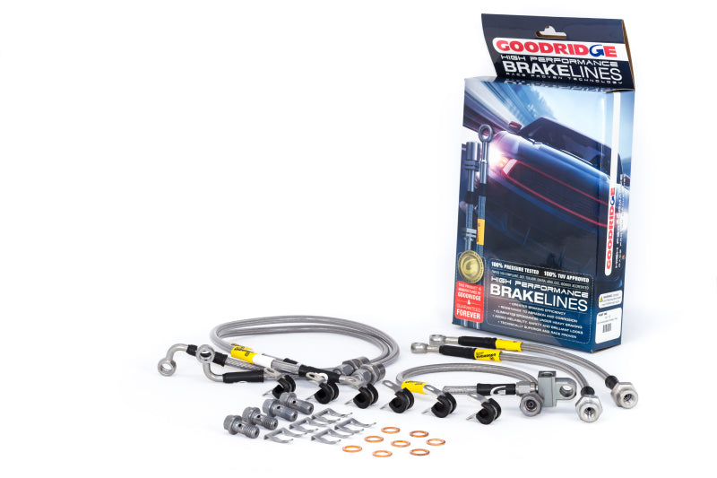 Goodridge 00-06 Chevrolet Tahoe (w/Rear Disc w/o Stabila Trak) Stainless Steel Brake Line Kit Goodridge Brake Line Kits AXOPROS