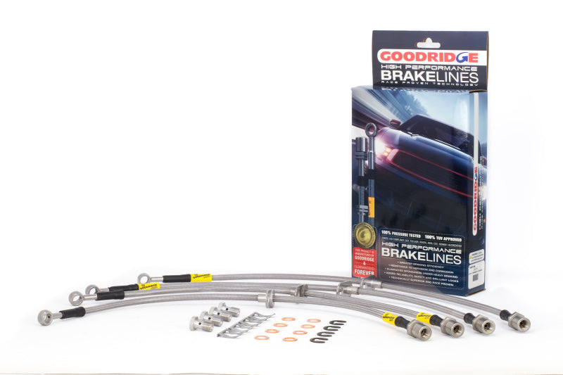 Goodridge 08-14 Subaru STi (w/Brembo Calipers) Stainless Steel Brake Line Kit Goodridge Brake Line Kits AXOPROS