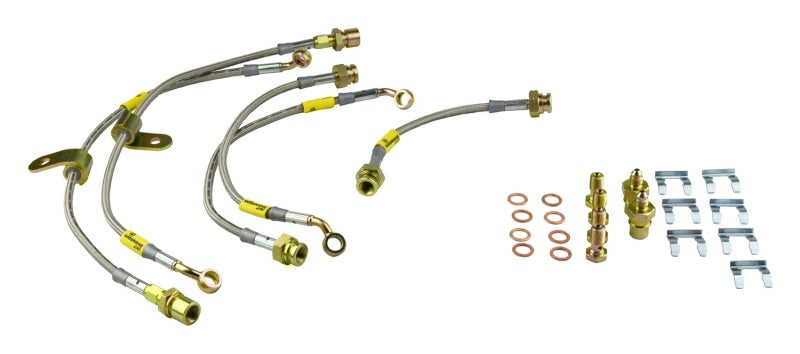 Goodridge 09-12 Cadillac CTS-V (All CTS-V w/ Brembo Brakes) Stainless Steel Brake Line Kit Goodridge Brake Line Kits AXOPROS