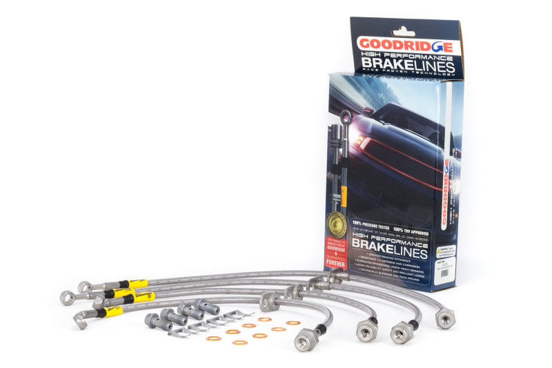 Goodridge 12-15 Honda Civic Si / 13-15 Acura ILX 2.4L (Lrg Disc) Stainless Steel Brake Line Kit Goodridge Brake Line Kits AXOPROS