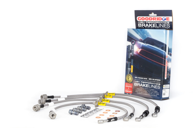 Goodridge 17-20 Honda Civic Si (Si Model Only) Stainless Steel Brake Line Kit Goodridge Brake Line Kits AXOPROS