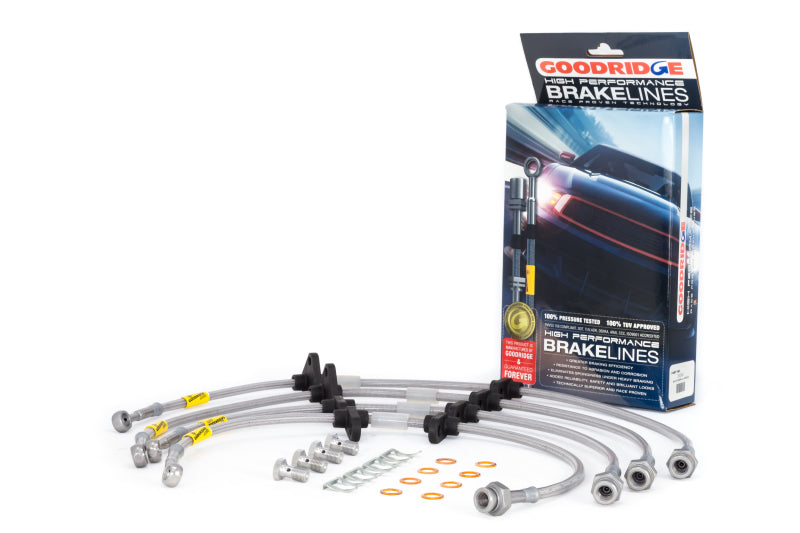 Goodridge 90-93 Acura Integra Stainless Steel Brake Line Kit Goodridge Brake Line Kits AXOPROS