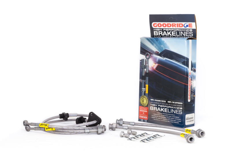 Goodridge 92-95 Honda Civic All Models w/ Rear Drum / 93-00 Del Sol Rear Drum SS Brake Lines Goodridge Brake Line Kits AXOPROS