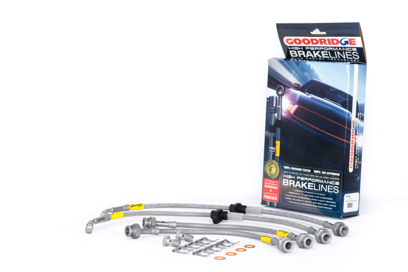 Goodridge 96-00 Honda Civic CX/DX/HX w/ Small Front Rotors SS Brake Lines Goodridge Brake Line Kits AXOPROS