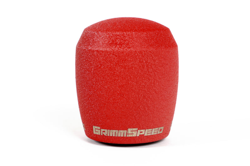 GrimmSpeed Stubby Shift Knob Stainless Steel Red - M12x1.25 GrimmSpeed Shift Knobs AXOPROS