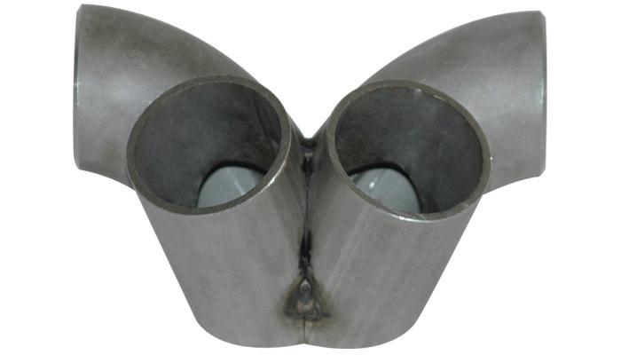 Vibrant 2-1 SS Merge Collectors (3in Inlet Slipover ID 3-1/2in Outlet OD) - Sold Individually Vibrant Merge Collectors AXOPROS